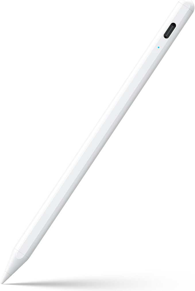 JAMJAKE Stylus Pen for iPad 6th-11th Generation-2X Fast Charge Active Pencil Compatible with 2018-2026 Apple iPad Pro 11"/12.9"/M4, iPad Air 3/4/5/M2/M3/M4,iPad mini 5/6/7 Gen-White