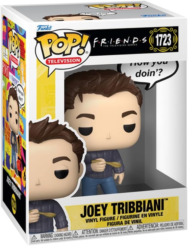 Joey Tribbiani #1723 How You Doin? Funko POP! TV Sayings Friends Figurine Bundle with HOFSM Protector Case