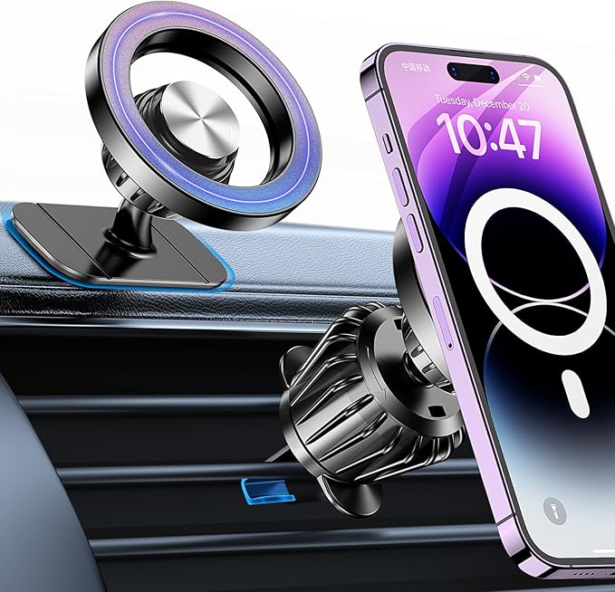 Kaistyle for Magsafe Car Mount【Strong Magnets】Magnetic Phone Holder for Car Phone Holder Mount Dash Mounted Holders Phone Holders for Your Car Accessories for Women Men for iPhone 17 Pro Max 16 15 14