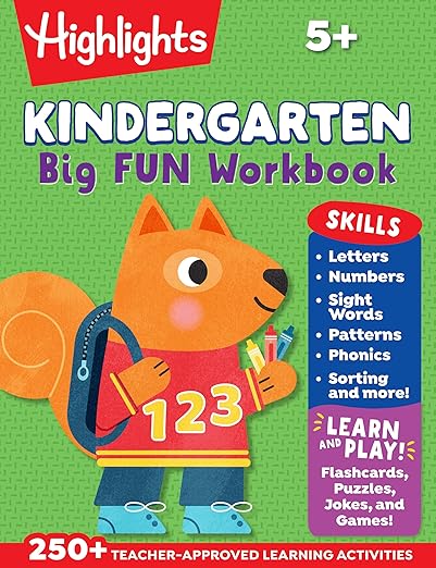 Kindergarten Big Fun Workbook: Prep Workbook with Kindergarten Learning Activities Featuring Tracing Worksheets, Alphabet Practice, Math Activities and Puzzles