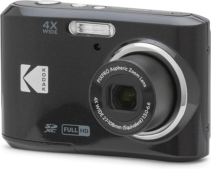 Kodak PIXPRO FZ45 Digital Camera, 16MP Point & Shoot with 4X Optical Zoom, 27mm Wide Angle, 2.7 Inch LCD, 1080p Video, Black