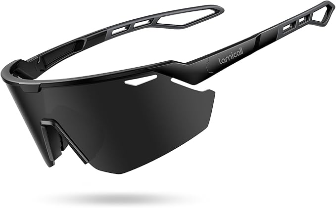 Lamicall 24g Polarized Sports Sunglasses for Men Women - UV400 Protection Sun Glasses for Baseball Running Cycling Fishing