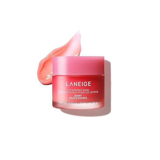 LANEIGE Lip Sleeping Mask: Hydrating & Nourishing Korean Overnight Lip Treatment Mask with Shea Butter, Vitamin C & Murumuru, Antioxidants For Flaky, Dry Lips | Korean Skin Care