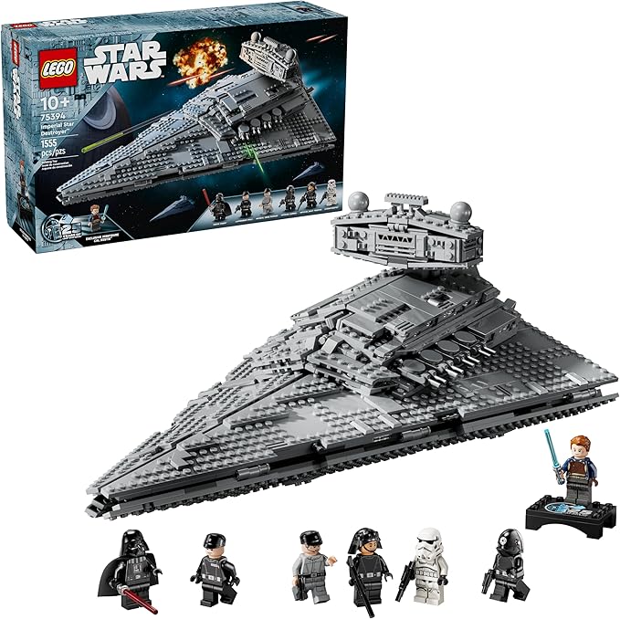 LEGO Star Wars Imperial Star Destroyer Building Toy - Build & Display Set for Boys & Girls, Ages 10+ - Gift for Birthdays - Star Wars Darth Vader & 6 Minifigure Toys - 75394
