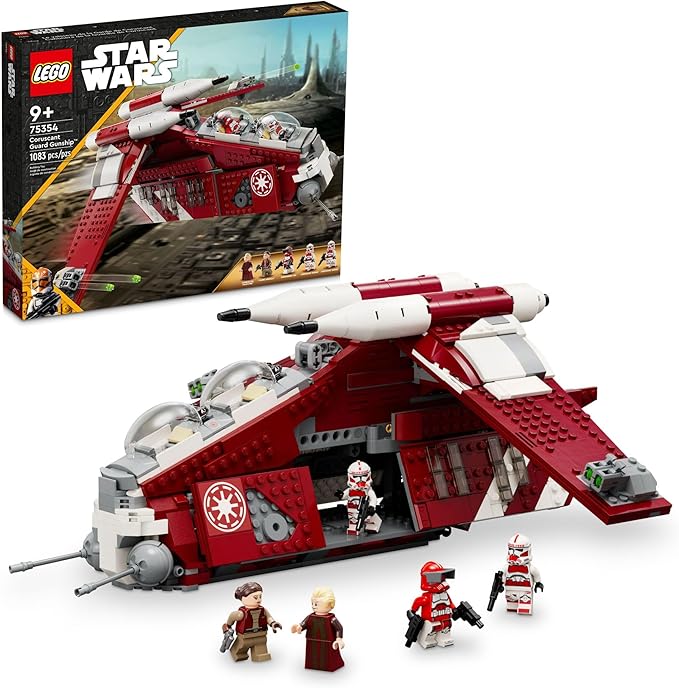 LEGO Star Wars: The Clone Wars Coruscant Guard Gunship - Buildable Star Wars Toy for 9 Year Olds - Gift Idea for Fans - Includes 3 Clone Trooper Minifigures - 75354