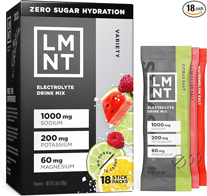 LMNT Zero Sugar Electrolytes - Variety Pack Bundle | Drink Mix | 18-Count