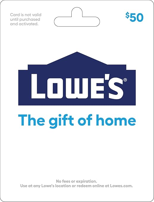 Lowe's Physical Gift Card - $50