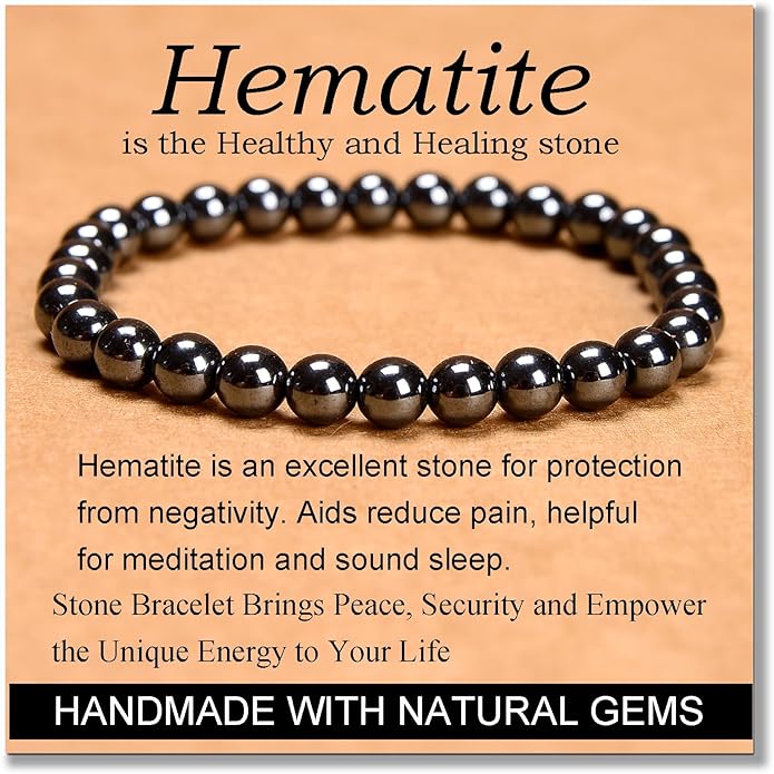 MASSIVE BEADS Handmade Yoga Stretch Elastic Bracelet Natural Stone Crystal Healing Power Energy Gifts for Unisex Adult 4mm 6mm 8mm 10mm