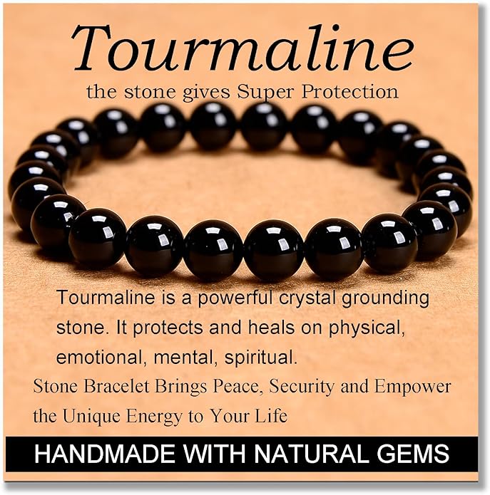 MASSIVE BEADS Handmade Yoga Stretch Elastic Bracelet Natural Stone Crystal Healing Power Energy Gifts for Unisex Adult 4mm 6mm 8mm 10mm