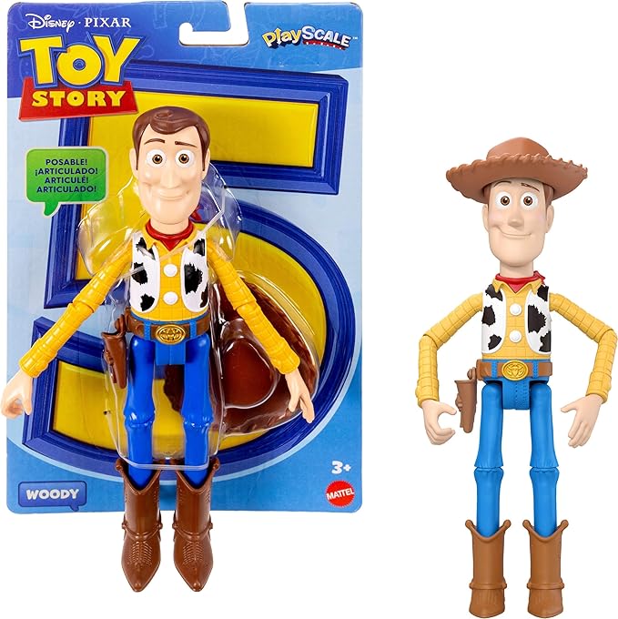 ​Mattel Disney and Pixar Toy Story 5 Woody Action Figure | 7-inch Playscale, 1 Key Character, 8+ Posable Joints, Movie-Accurate Design