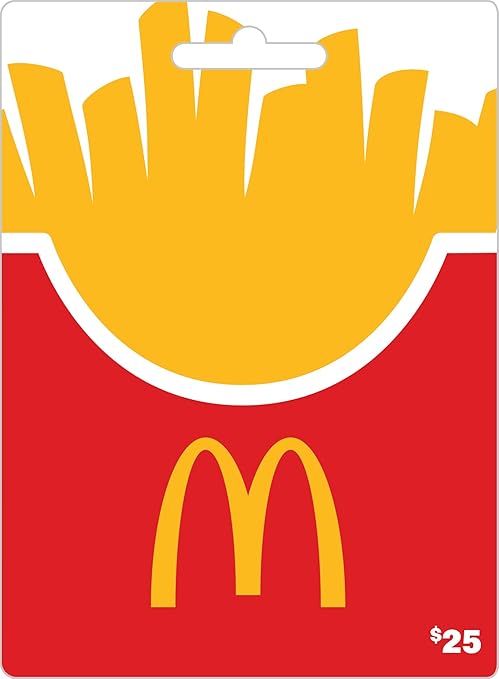 McDonald's Physical Gift Card - $25