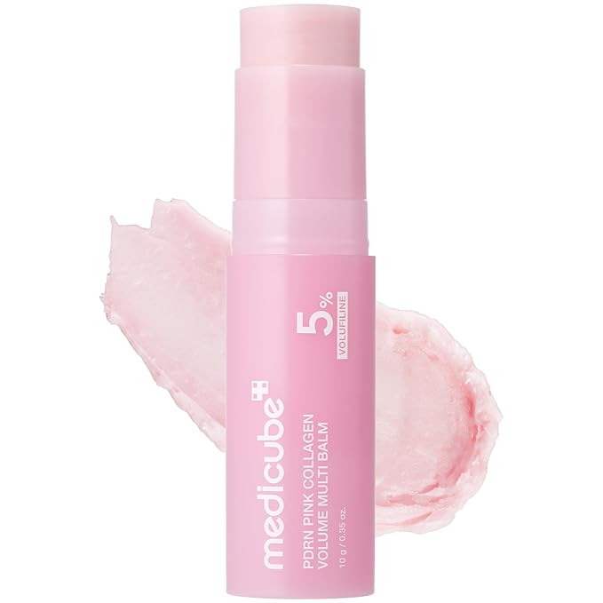 medicube PDRN Pink Collagen Volume Multi Balm Stick | Volufiline, PDRN, NAD, Collagen | Face & Body Balm for Under-Eyes, Neck, Forehead, Smile Lines, Lips | Plumping, Radiance, Line Care | K-Beauty