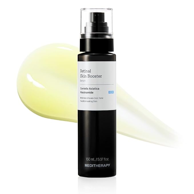 MEDITHERAPY Retinal Skin Booster Serum | Retinaldehyde, Niacinamide Anti-Aging Serum - K-Beauty Facial Serum for Fine Lines, Firming & Radiance | Hydrating Face Serum All Skin Types, 5.07 fl oz