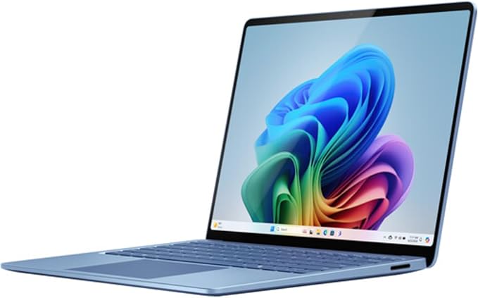 Microsoft Surface Laptop (2024), Windows 11 Copilot+ PC, 13.8" Touchscreen Display, Snapdragon X Elite (12 core), 16GB RAM, 256GB SSD Storage, Sapphire