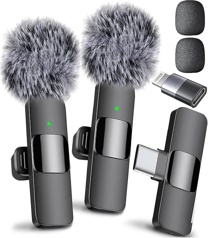 Mini Mic Pro (Latest Model) – #1 Microphone for iPhone & Android, Wireless Mini Microphone, ClearVoice™, Noise Cancelling, Lavalier Mic for TikTok, YouTube & Interviews