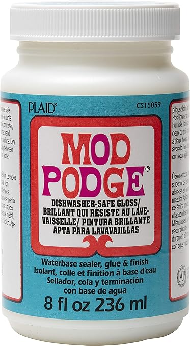 Mod Podge Dishwasher Safe Waterbased Sealer, Glue and Finish (8-Ounce), CS15059 Gloss, 8 Ounce