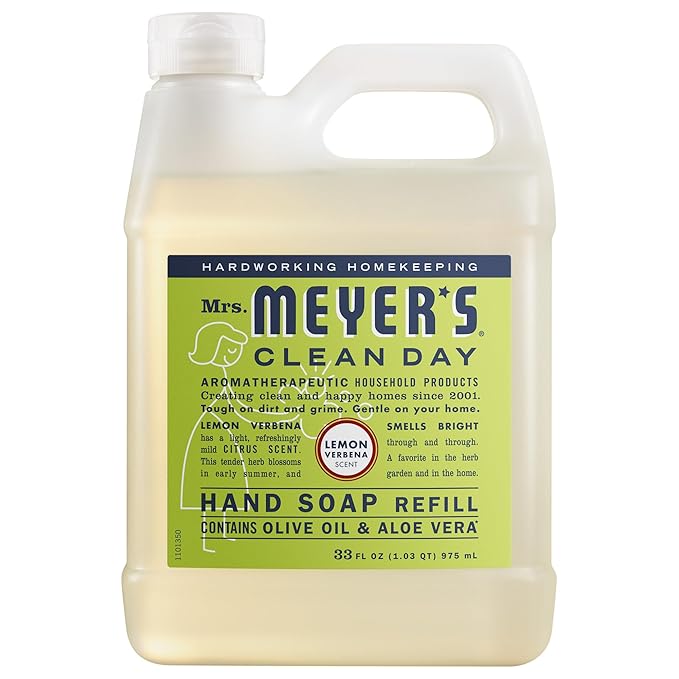 Mrs. Meyer's Clean Day, Hand Soap Refill, Lemon Verbena Scent, 33 Fl Oz