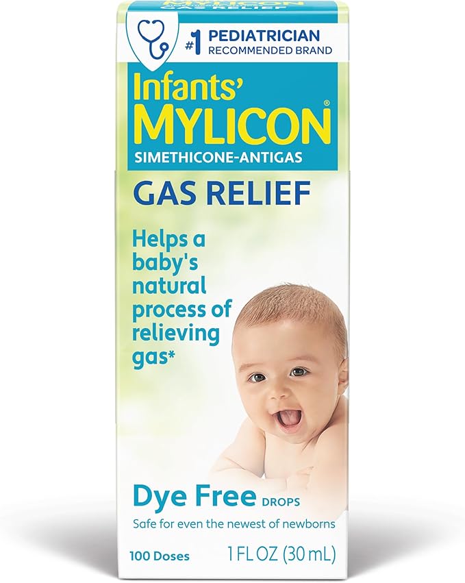 MYLICON Infants Gas Relief Drops for Infants and Babies, Dye Free Formula, 1 Fluid Ounce