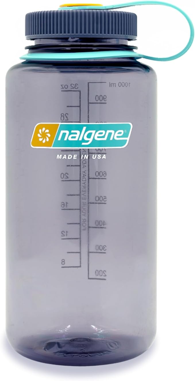 Nalgene 32 oz Wide Mouth Water Bottle | BPA-Free, Durable & Leak Proof, Lightweight Bottle for Hiking & Gym, Work & Travel