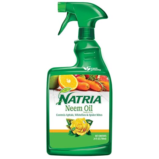 Natria Neem Oil Spray for Gardening - Ready-to-Use - Pest Control & Disease Control - Use for Houseplants and Home Gardens - 24 oz Bottle