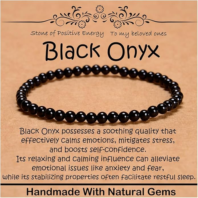 Natural Healing Gemstone Bracelet Handmade Yoga Stretch Elastic Bracelet Stress Relief Crystal Jewelry for Men and Women