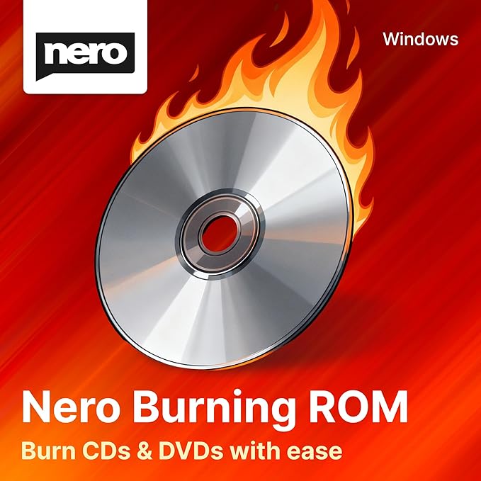 Nero Burning ROM 2026 | CD/DVD/Blu-ray Burner Software for Windows | Burn, Copy, Rip & Secure Data | Create Audio CDs, ISO Files & Disc Images | Lifetime License | 1 PC | Windows 11/10/8/7