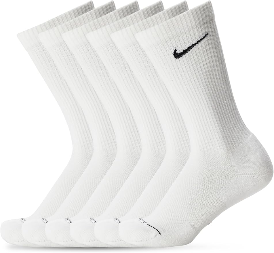 Nike Unisex Adult Everyday Elevated Crew Socks (6-Pack) | Mens and Womens