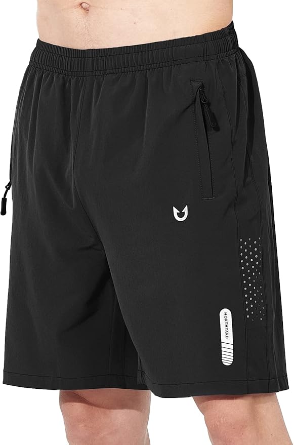 NORTHYARD Men's Athletic Running Shorts Gym Workout 7"/9"/5" Quick Dry Lightweight Sports Basketball Tennis 3 Zipper Pockets