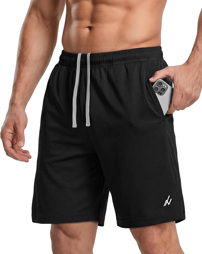 NY Threads Men's Athletic Shorts Quick Dry Loose-Fit Lightweight Running Workout Gym Shorts with Pockets
