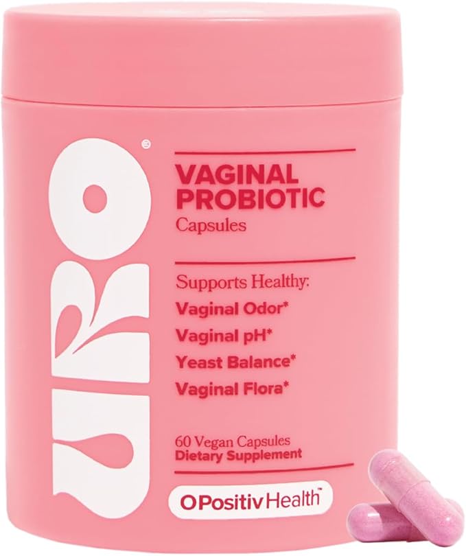 O Positiv URO Vaginal Probiotics for Women pH Balance with Prebiotics & Lactobacillus – Vaginal Health Supplement – Support Healthy Vaginal Odor & Flora, 60 Count (Pack of 1), 1 Month Supply