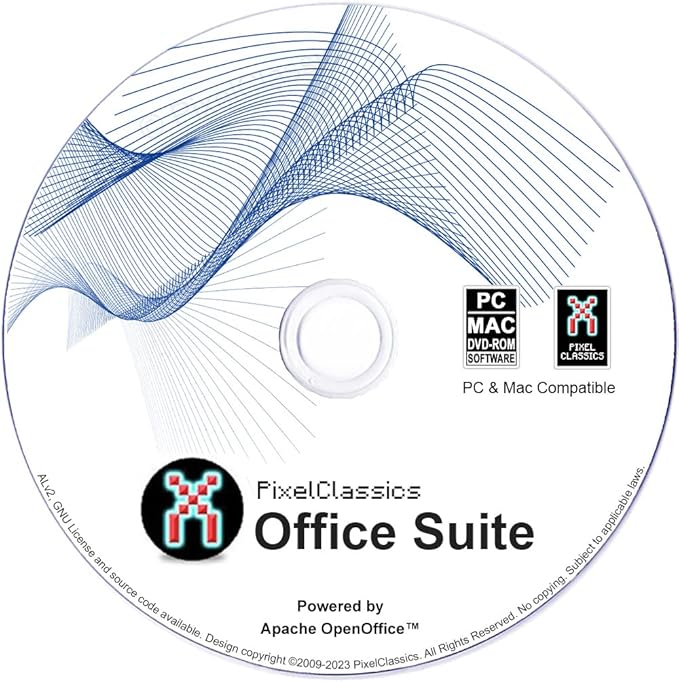 Office Suite 2026 on CD DVD Disc | Compatible with Microsoft Office 2024 2021 365 2019 2016 2013 2010 2007 Word Excel PowerPoint | Powered by Apache OpenOffice for Windows 11 10 8 7 Vista XP PC & Mac