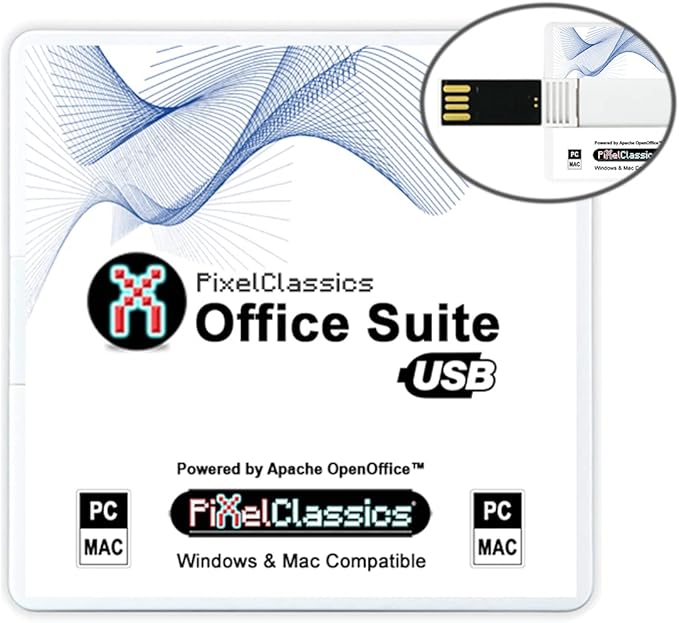Office Suite 2026 on USB | MS Office Alternative Compatible with Office 2024 2021 Word Excel PowerPoint Files | Lifetime License & Free Updates | Powered by Apache OpenOffice for Windows 11 10 PC Mac