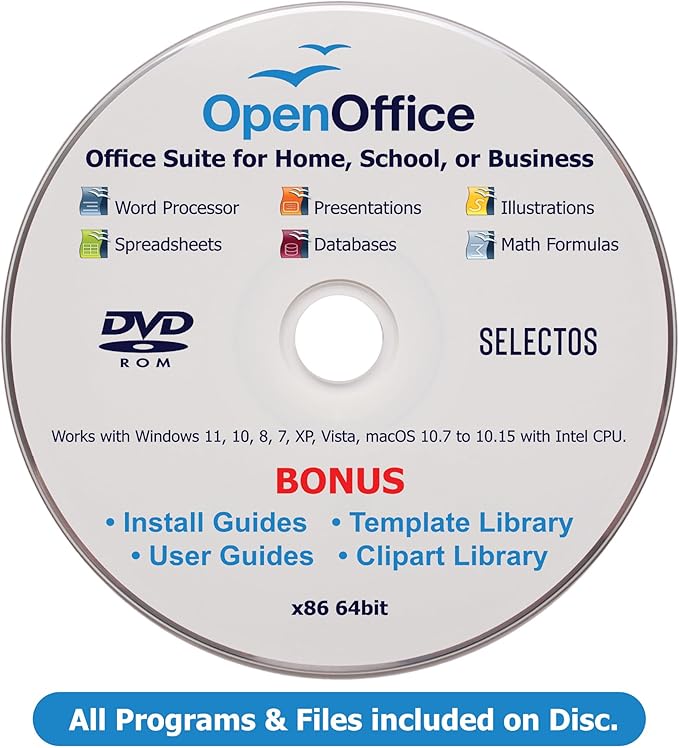 Office Suite Newest 2026 on DVD Great Alternative to MS Office - for School, Home, or Business - compatible with Word, Excel, PowerPoint - for Windows 11 10 8 7 Vista & macOS 10.7 to 10.15