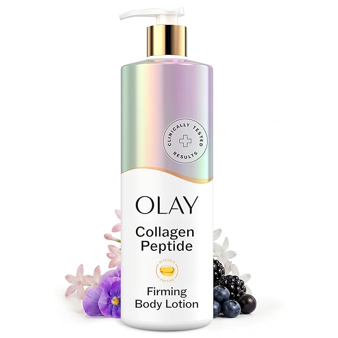 Olay Body Lotion for Women, Firming with Collagen Peptides Serum, Visibly Firmer Skin, 24hr Moisture & Hydration, Fast Absorbing Formula, Vitamin B3 Complex, For All Skin Types, 17 fl oz