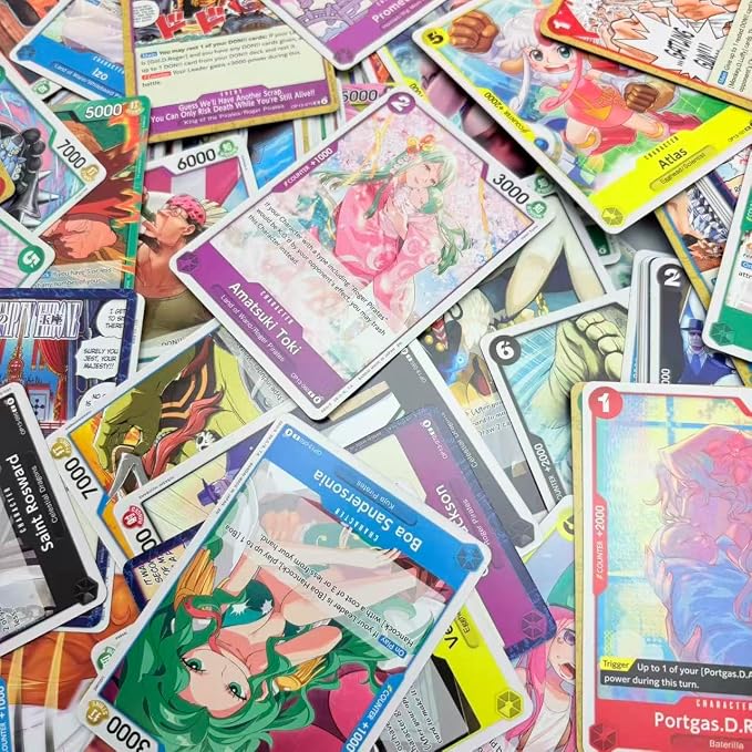 One Piece TCG Random 50 Card Lot | 100% Authentic Any Rarity Trading Cards | Starter Pack & Deck Builder Bundle for Collectors & Players