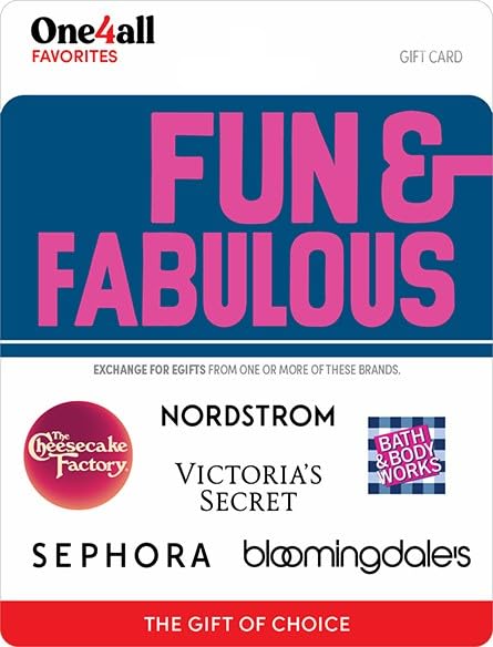 One4all Fun & Fabulous Physical Gift Card- $50 | Fun & Fabulous