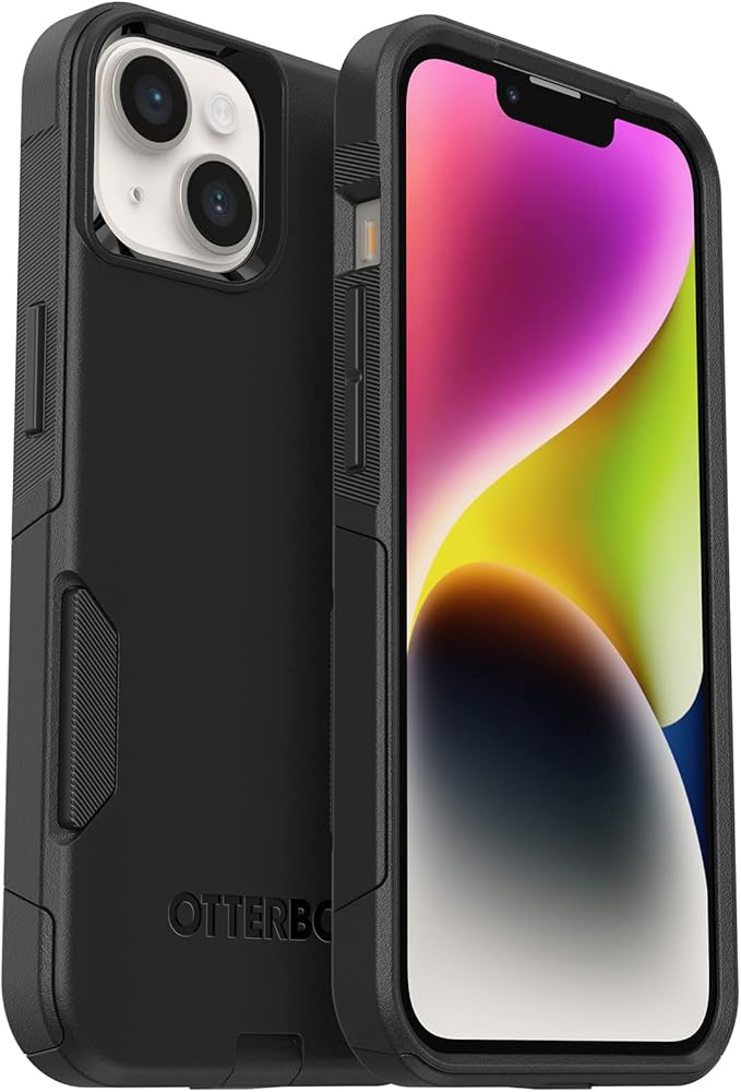 OtterBox iPhone 14 & iPhone 13 Commuter Series Case - BLACK , Slim & Tough, Pocket-Friendly, with Port Protection | Slim