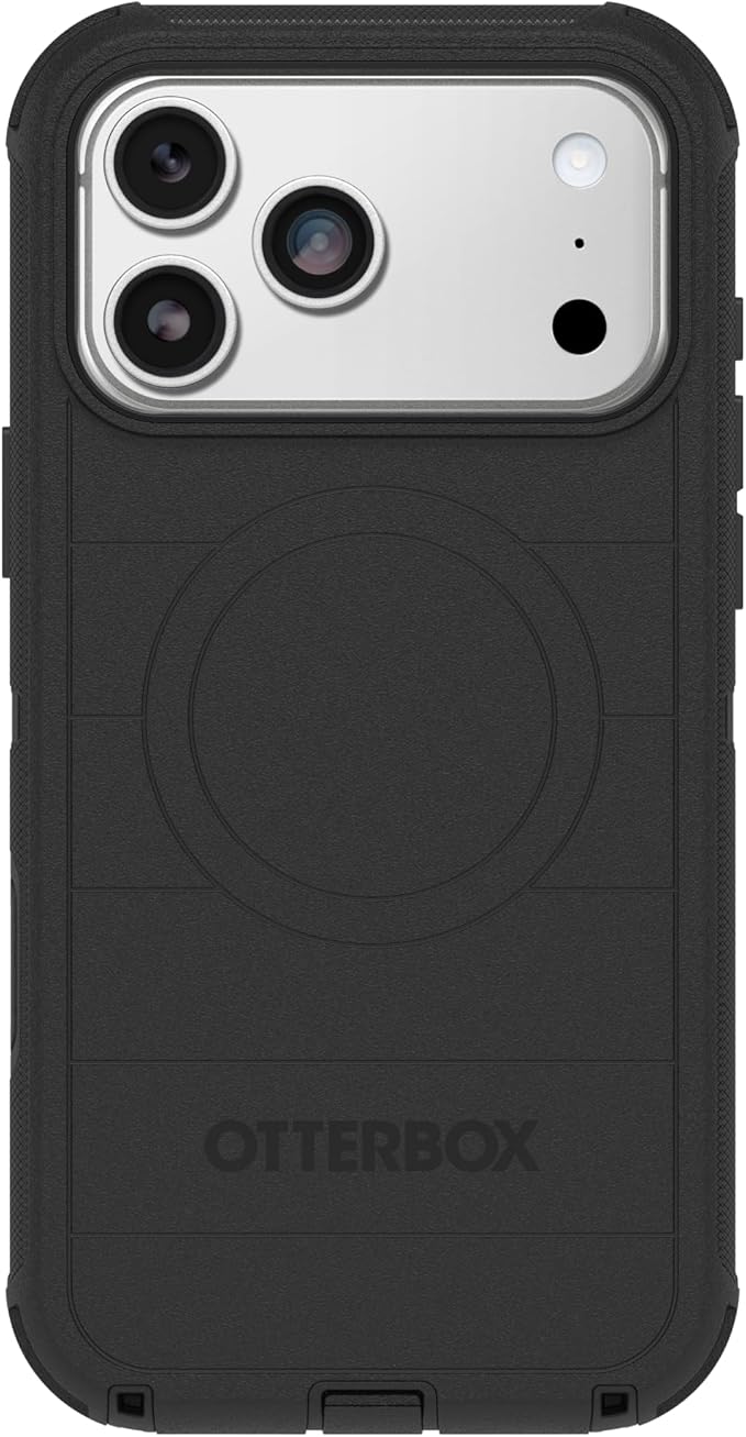 OtterBox iPhone 17 Pro Max Defender Pro Series Case - Black - Tough, Rugged & Durable iPhone Case, Snaps on MagSafe