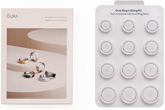 Oura Ring 4 Sizing Kit - Size Before You Buy the Oura Ring 4 - Unique Sizing, Not Standard US Ring Sizes - Receive Credit for Purchase