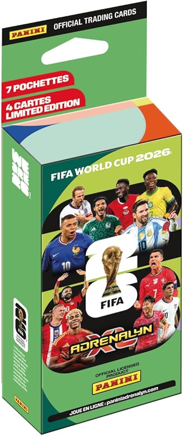 Panini FIFA World Cup 2026 Trading Cards Game Blister Pack 7 Sleeves + 4 Cards Limited Edition