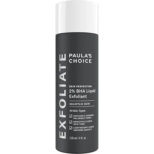 Paula's Choice SKIN PERFECTING 2% BHA Liquid Exfoliant with Salicylic Acid, Facial Polish for Pores, Wrinkles & Fine Lines, Suitable for Blackhead-Prone Skin, Fragrance-Free