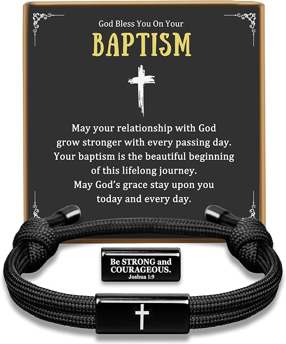 PEALICIOUS Cross Bracelet for Boys, Joshua Birthday Grad Gifts for Teens | Birthday Philippians Confirmation Baptism Gifts for 9 10 11 13 16 18 21 Years Old Boy, Soccer Baseball Basketball Accessories