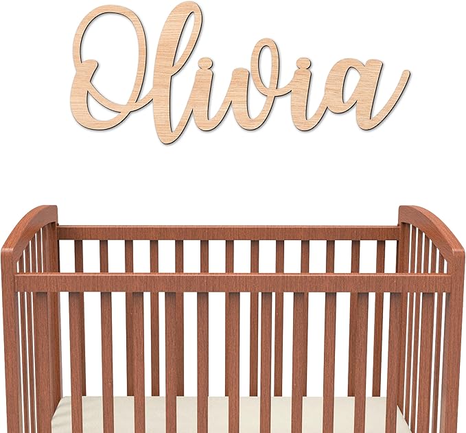 Personalized Wooden Name Sign for Nursery Wall Letters Custom Baby Name Sign for Wall Room Decor