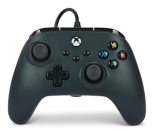 PowerA Wired Controller for Xbox Series X|S - Black, gamepad, wired video game controller, gaming controller, works with Xbox One and Windows 10/11
