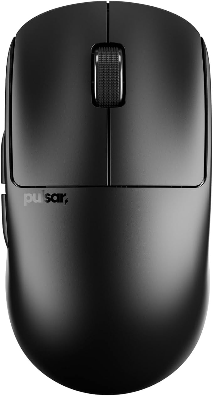 Pulsar Gaming Gears X2 Crazylight Wireless Gaming Mouse, Ultra Lightweight 1.38 oz (39g), Optical Switch, 32000 DPI, 750 IPS, XS-1 Sensor, 8k Compatible (Medium, Jet Black)