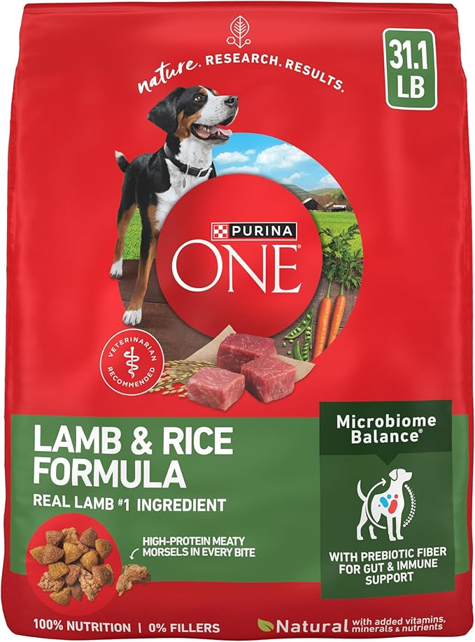 Purina ONE Dry Dog Food Lamb and Rice Formula - 31.1 lb. Bag