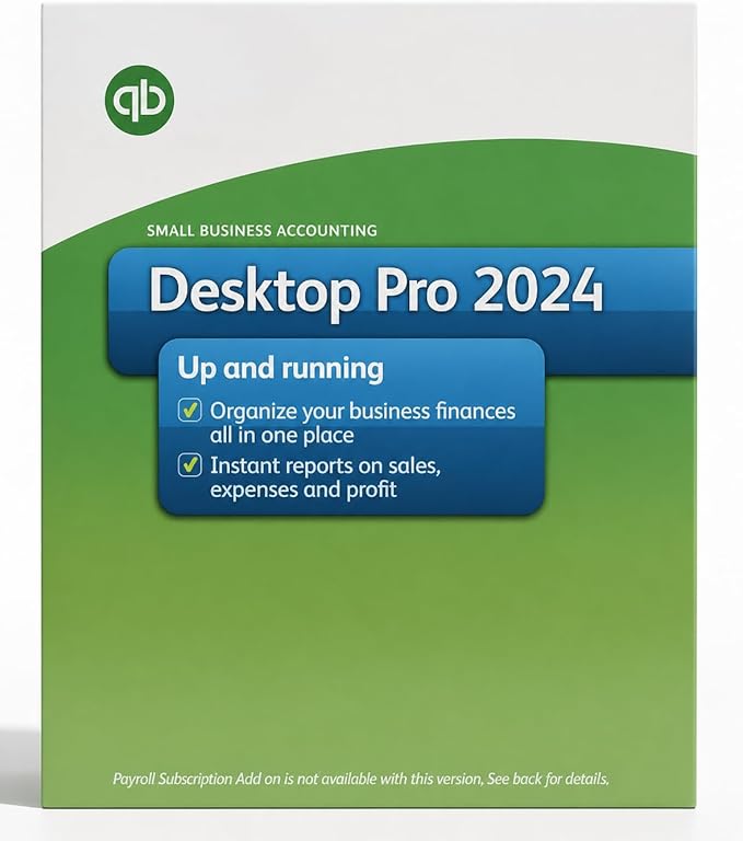 Quick Accounting Pro Books Desktop Pro 2024 Books Boxed Edition - 3 User - Full Lifetime Version