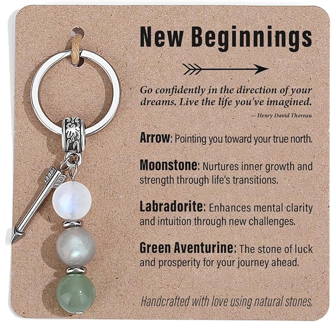Quietsun Keychain Key Chains Women Cute Coworker Leaving Gifts Divorce Retirement Gift Woman Going Away New Beginnings Job Gift Friends Farewell Congratulations Goodbye Moving Away Sobriety Graduation