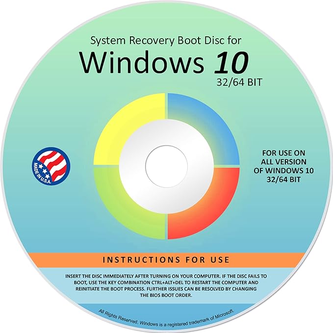 Ralix Reinstall DVD For Windows 10 All Versions 32/64 bit. Recover, Restore, Repair Boot Disc, and Install to Factory Default will Fix PC Easy!