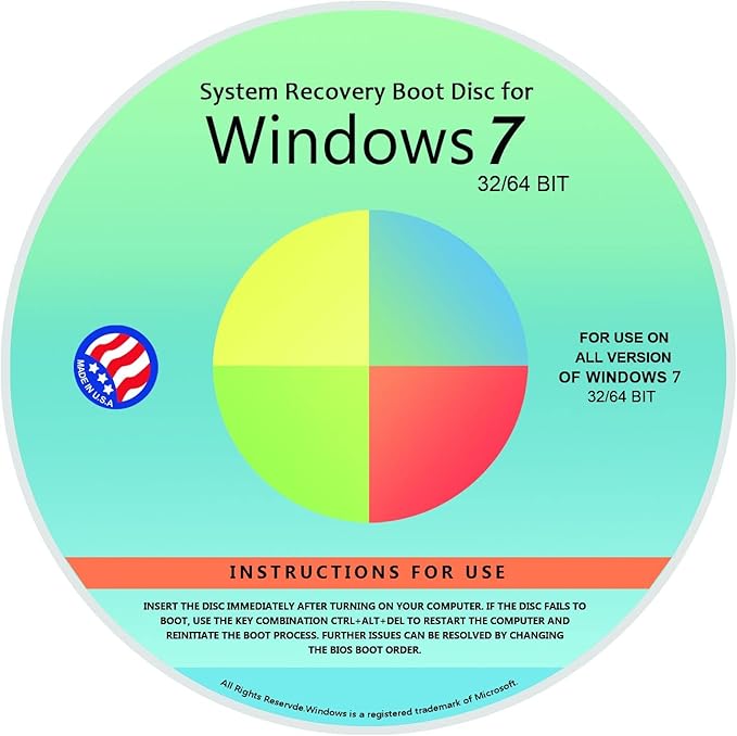 Ralix Reinstall DVD For Windows 7 All Versions 32/64 bit. Recover, Restore, Repair Boot Disc, and Install to Factory Default will Fix PC Easy!